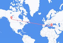 Flyg från Grande Prairie, Kanada till Aten, Grekland