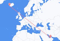 Flyg från Abu Dhabi, Förenade Arabemiraten till Reykjavik, Island