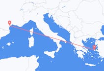Flyg från Béziers till Chios