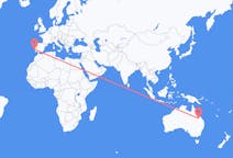 Flyrejser fra Smaragd, Australien til Lissabon, Portugal