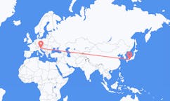 Flyreiser fra Tokushima, Japan til Trieste, Italia