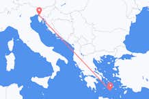 Lennot Triestestä Santorinille