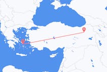 Flug frá Erzurum til Mykonos