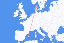 Flyrejser fra Palma de Mallorca, Spanien til Billund, Danmark