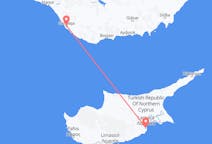 Flyg från Gazipaşa till Larnaca