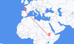เที่ยวบิน จาก แกมเบลา, เอธิโอเปีย ไปยัง ซันตันเดร์, สเปน