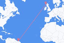 Flyg från Paramaribo, Surinam till Benbecula, Skottland