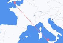 Flights from Alderney, Guernsey to Trapani, Italy
