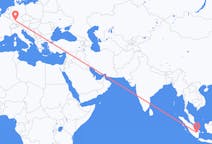 Flyrejser fra Palembang, Indonesien til Stuttgart, Tyskland