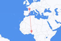 Flyreiser fra Akure, Nigeria til Toulouse, Frankrike