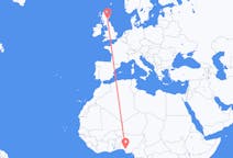 Flyg från Benin City, Nigeria till Dundee, Skottland