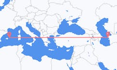Flyg från Türkmenbaşy, Turkmenistan till Mahon, Spanien