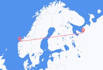 Vols depuis la ville d'Arkhangelsk vers la ville de Ålesund