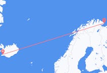 Vluchten van Vardø naar Reykjavik
