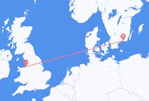 出发地 瑞典从 卡尔斯克鲁纳前往英格兰的利物浦的航班