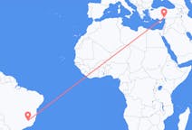 Flyreiser fra Belo Horizonte, Brasil til Adana, Tyrkia