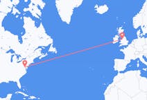 Flights from Washington, D. C. , the United States to Liverpool, England