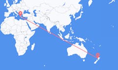 出发地 新西兰新普利茅斯目的地 希腊卡拉马塔的航班