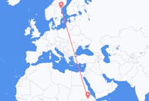 Flights from Gondar to Sundsvall