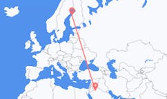 Flyreiser fra Al Jawf Region, Saudi-Arabia til Karleby, Finland