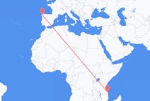 Flyreiser fra Mtwara, Tanzania til Santiago de Compostela, Spania