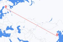 Flyrejser fra Nanjing, Kina til Kajaani, Finland