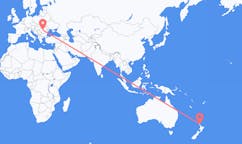 ニュージーランドのから ファンガレイ、ルーマニアのへ シビウフライト