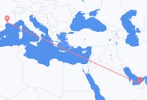 Vluchten van Abu Dhabi naar Montpellier