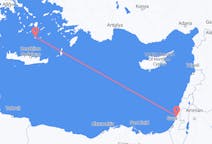 Flights from Tel Aviv in Israel to Santorini in Greece