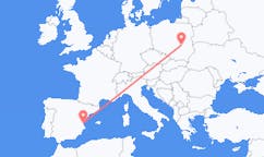 Flyg från Radom, Polen till Valencia, Spanien