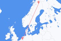 Loty z Eindhoven, Holandia do Kiruna, Szwecja