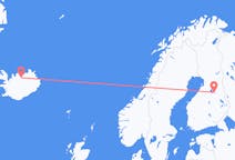Vluchten van Akureyri naar Kajaani
