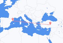 出发地 土耳其出发地 開塞利目的地 西班牙巴塞罗那的航班