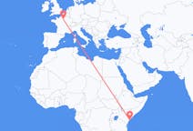 Flyrejser fra Lamu, Kenya til Paris, Frankrig