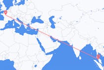 Flyrejser fra Alor Setar, Malaysia til Tours, Frankrig