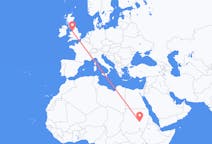 Flyrejser fra Khartoum, Sudan til Liverpool, England