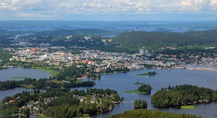 Photo of Aerial View of Kuopio in Finland by Kallerna 