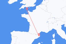 Voos de Alderney, Guernsey para Girona, Espanha