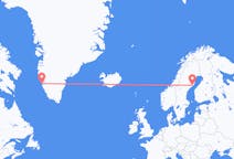 Flights from Nuuk to Umeå