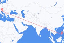 Flyreiser fra Puerto Princesa, Filippinene til Rijeka, Kroatia