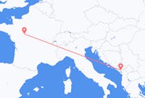 Flyreiser fra Podgorica, Montenegro til Tours, Frankrike