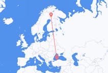 Loty z Zonguldak, Turcja z Rovaniemi, Finlandia