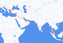 Vluchten van Kuala Lumpur, Maleisië naar Athene, Griekenland
