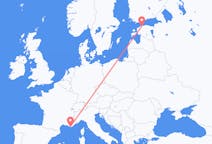 Loty z Tallinn, Estonia do Tulonu, Francja
