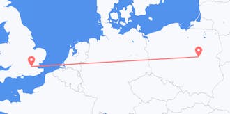 เที่ยวบิน จาก สหราชอาณาจักร ไปยัง โปแลนด์
