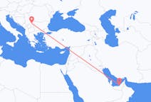 Flyrejser fra Abu Dhabi, De Forenede Arabiske Emirater til Niš, Serbien
