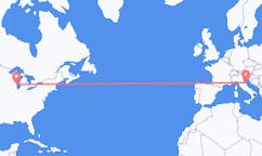 美国出发地 密尔沃基飞往美国目的地 安科納的航班