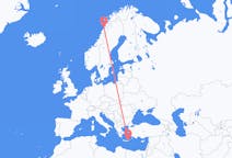 그리스발 사이티아, 노르웨이행 보되 항공편