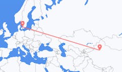 Flüge von Korla, China nach Angelholm, Schweden