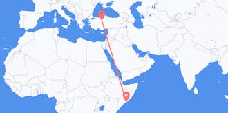 Flyrejser fra Somalia til Tyrkiet